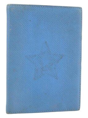 HERMES Day Planner Cover Leather Light Blue Auth bs33531